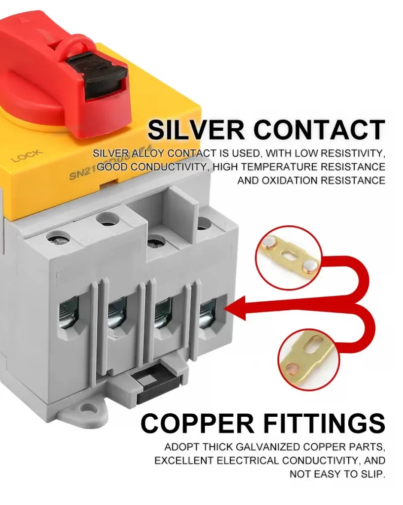 DC ISOLATOR SWITCH DISCONNECTOR MDIS-40 1200V 32A with Copper Fittings