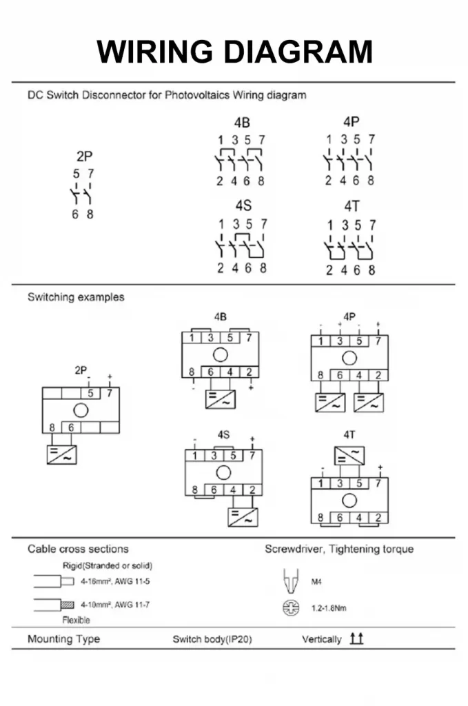 DC Isolator Switch Disconnector 1200V 32A Reliable Isolator