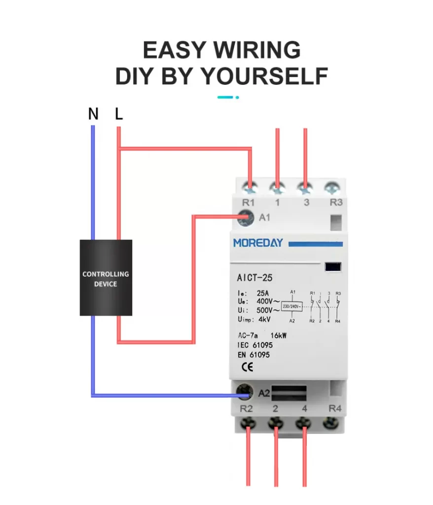 Household Modular AC Contactor AICT Easy Wiring